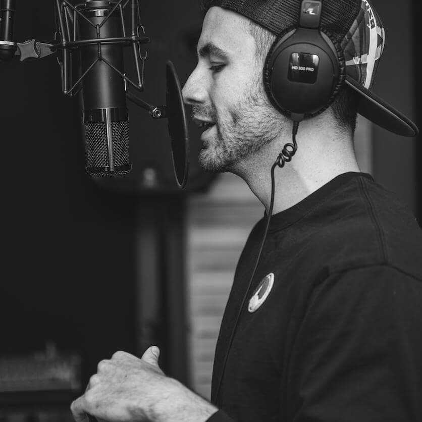Man talking into Mic